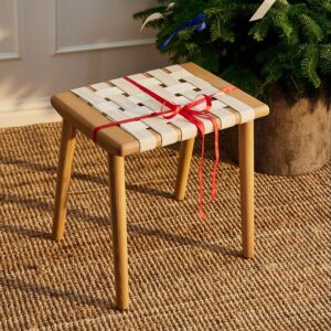 ANDERSEN FURNITURE Seat Stool i eg/Øko-tex bomuld, H45xD38xL46 cm.