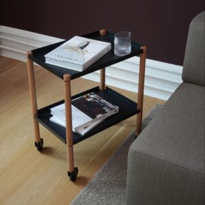 ANDERSEN FURNITURE Connect rullebord eg naturolie/sort stål, L50xB35xH 63cm