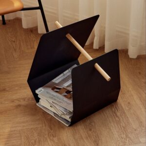 ANDERSEN FURNITURE Edge Magasinholder stål/eg, L38xB35xH45 cm