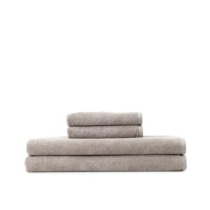 GEORG JENSEN DAMASK Håndklædepakke str. S m. 2 gæstehåndklæder 40x70 cm og 2 badehåndklæder 70x140 cm i Taupe el. Sage Green.