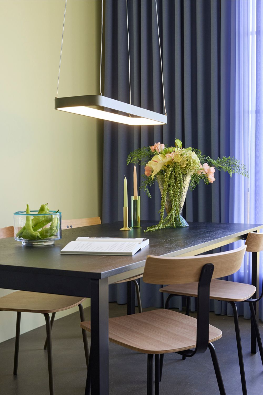 HÜBSCH TUBE Pendant lampe, L81x22xH4 cm